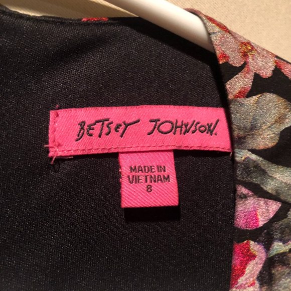 Betsey Johnson Floral Knee Length Sheath Dress ~ Size 8 - Picture 5 of 6